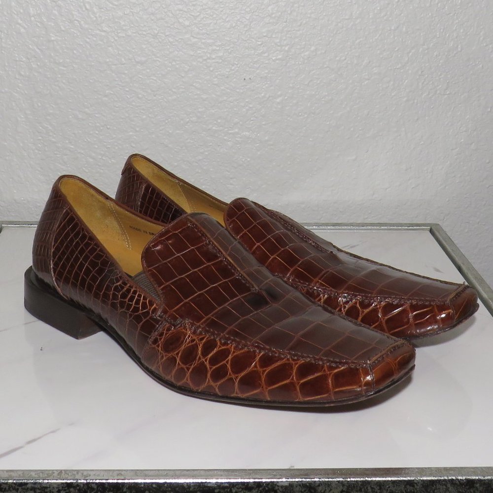 Mezlan Crocodile Loafers